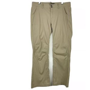 Prana Halle Hiking Pants Roll Up Khaki size 14
